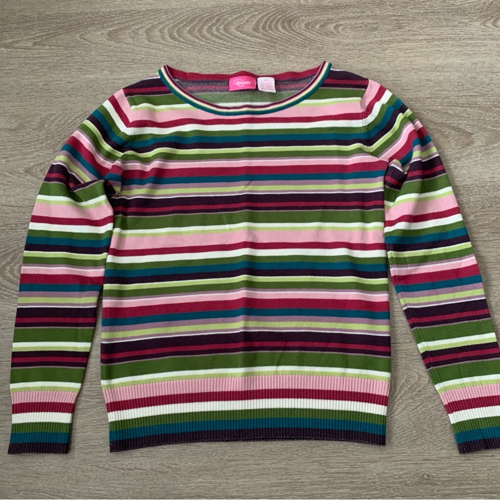 Cappagallo Striped Knit Sweater Top Size PS
